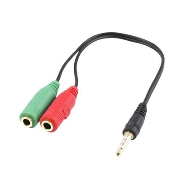 Ewent EC1640. Connector 1: 3,5mm, Connector type 1: Han, Connector 2: 2 x 3,5 mm, Connector type 2: Hun, Material of