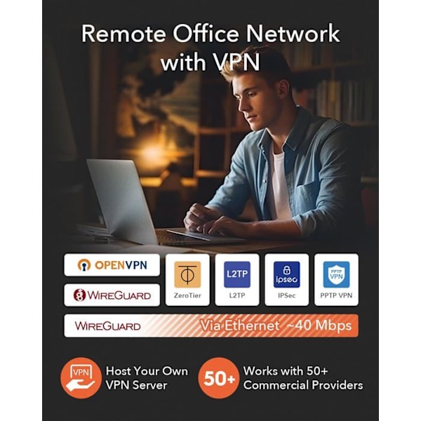 Kantava Wi-Fi-reititin - CUDY - AC1200 - Monen VPN:n tuki - 2 Ethernet-porttia - 867 Mbps