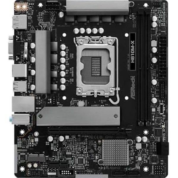 Hovedkort - ASRock - H810M-X - LGA1851 - Mikro ATX - 6+1 strømfaser