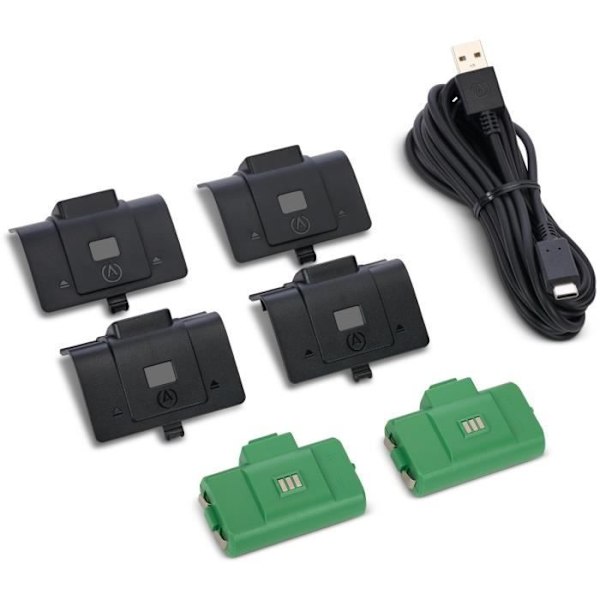Play & Charge Kit - POWER A - XBPW0119-01 - För Xbox Series X|S trådlösa handkontroller - Svart Svart