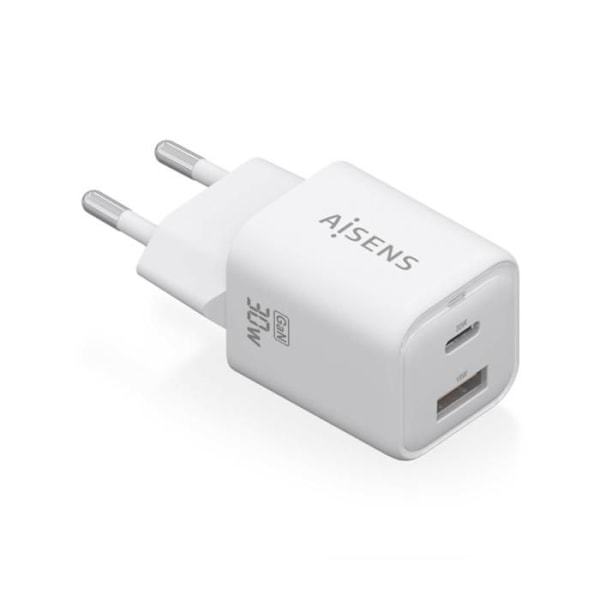 CARGADOR AISENS GAN 30W 1XUSB-C PD3.0 QC4.0 1XUSB-A QC3.0 HVID