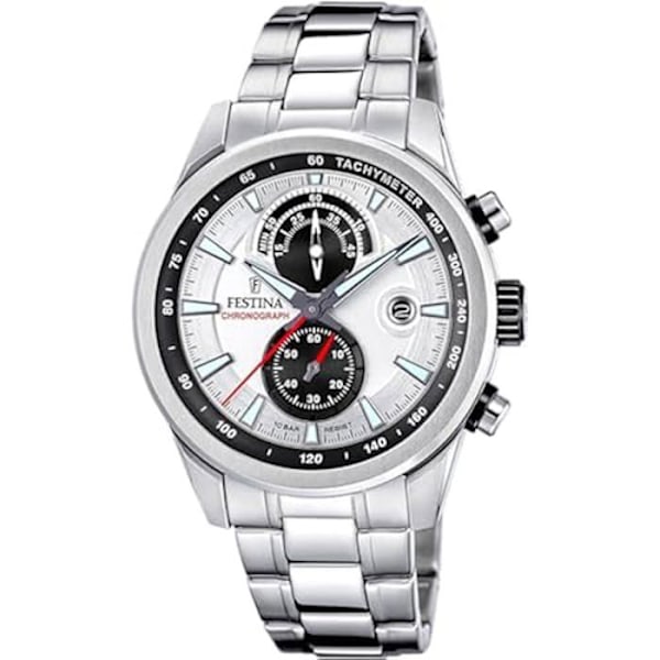 Sportwatch - FESTINA - F20694/1 - Rustfrit stål - Chronograf - Vandtæt 10 Atm Rostfritt stål