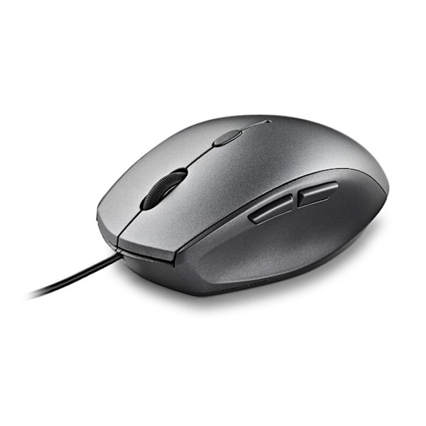 NGS MOTH GREY: Ergonomisk mus med lydløse knapper. Højrehåndet. DPI: 800/1200/1600. Grå. Grå