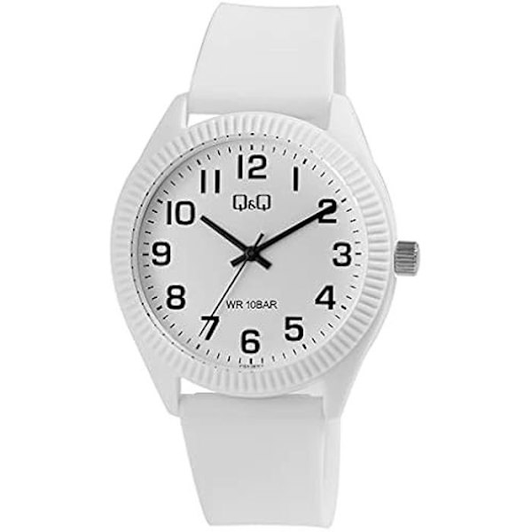 Ur - Q&Q - V12A-001VY - Hvid Silikone - Vandtæt 10 bar - Sporty Design Vit