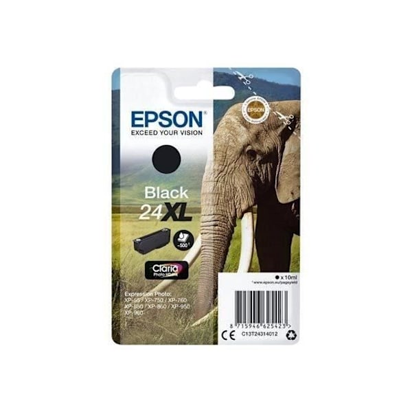 EPSON T2431 XL musta mustekasetti - Elephant (C13T24314012)