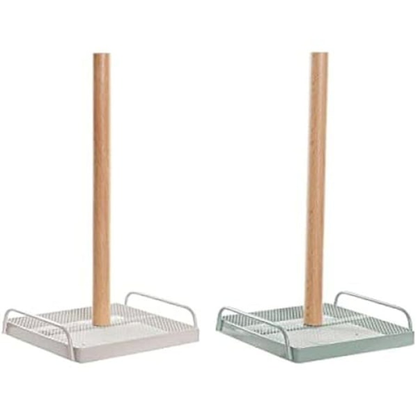 Rullhållare - DKD Home Decor - Standard - Metall och furu - Beige - 16 x 15 x 29,5 cm Beige