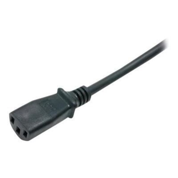 1,8 m bipolær Schuko CEE7 til IEC 320 C13 PC-strømledning - sort