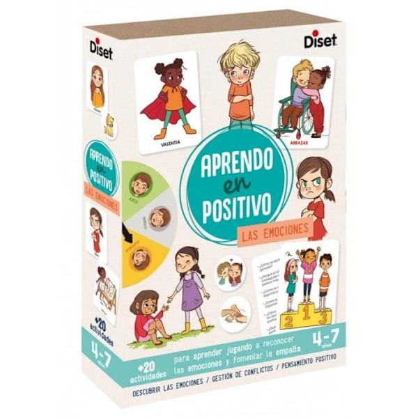 Spil jeg lærer positive følelser Diset - multicolor - 27x13x5 cm mångfärgad