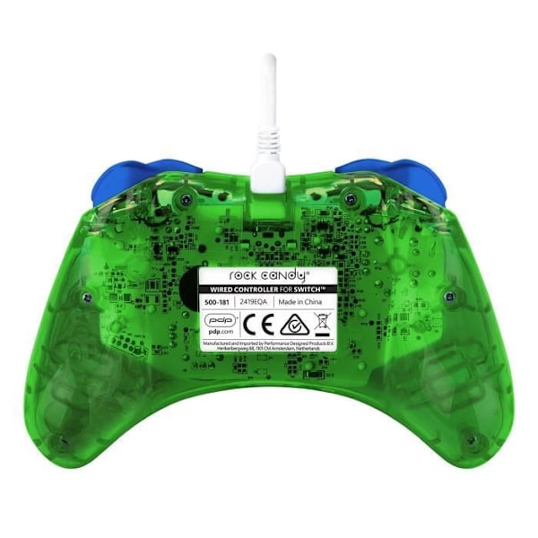 Spilcontroller - Rock Candy - Super Mario LUIGI - Kablet - Lyse farver - Ergonomisk Ljusa färger