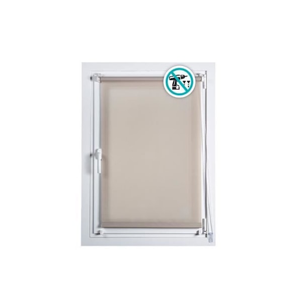 Clip & Fix Rullegardiner 150x180cm - GENERISK - Piedra Stor Planet - Hvid Vit