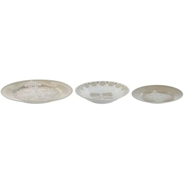 Servis - HOME ESPRIT - Set med 18 delar - Porslin - Mått 27 x 27 x 2 cm - Flerfärgad Flerfärgad