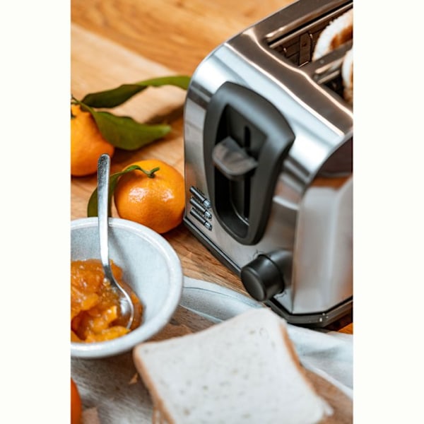 Brødrister 2 Skiver, 2 Slots, 3 Funktioner, 7 Ristningsniveauer, Rustfrit Stål Adler AD3222 1000W Sølv 02178