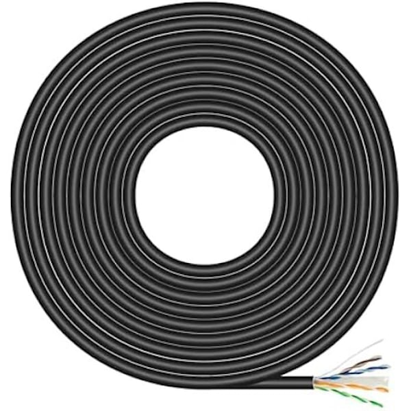 Vandtæt udendørs netværkskabel RJ45 Cat.6 UTP stift Cca AWG23 Sort 100 m - AISENS - A135-0675