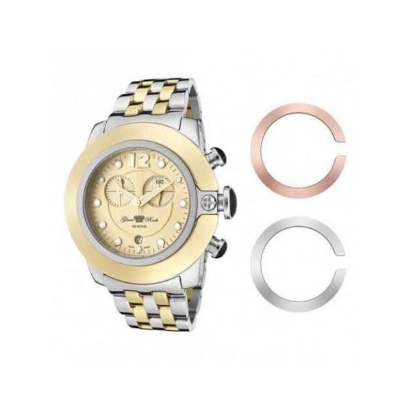 Dameur - Glam Rock - GR32159 - Ø 44 mm - Stål - Guld - Vandtæthed 10 Atm gyllene