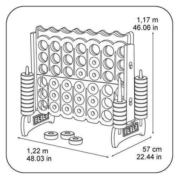 Ulkopeli - FEBER - Power 4 Giant leikkialue - UV-suojattu muovi - 21 rengasta Power 4 kæmpe