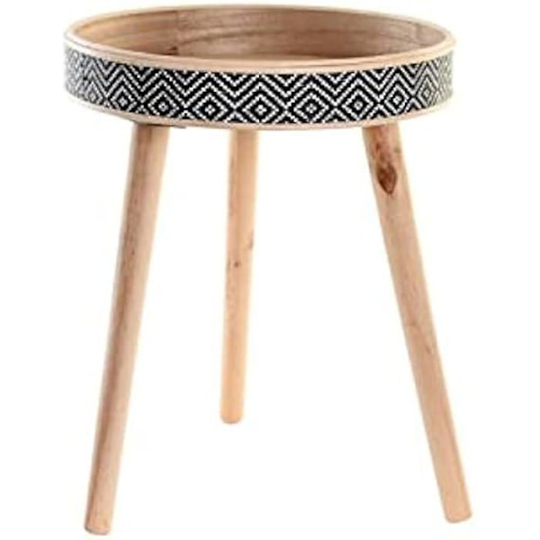 Bakke - DKD HOME DECOR - Standard - Træ - Sort - 41 x 41 x 50 cm Svart vit