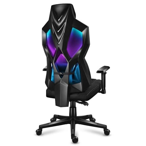 Gaming stol - Huzaro - Combat 6.2 - Sort RGB - LED-belysning - 3D armstøtter - Kippelig RGB LED-belysning