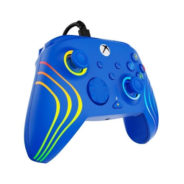 Peliohjain - Xbox Series X|S, Xbox One ja PC - Afterglow Wave - RGB - Kaapeli - Sininen - TURTLE BEACH Blå