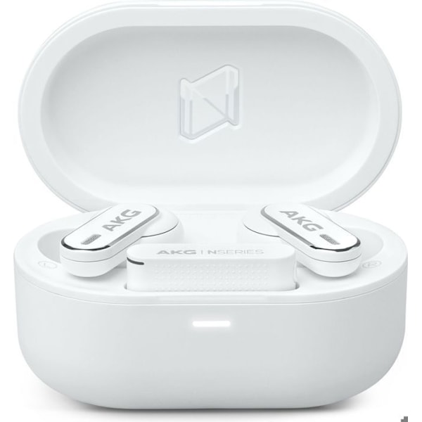 TWS hörlurar - AKG - N5 Hybrid - Högupplöst ljud - Adaptiv brusreducering - Förlängd batteritid Vit