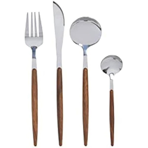 Ménagère - DKD Home Decor - Sølv - Rustfrit Stål - Mål 3x2x21 cm silver-