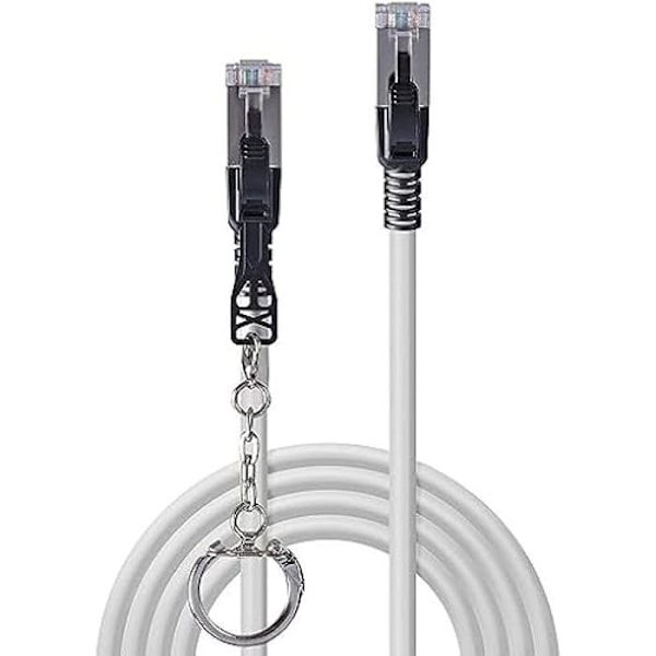 Cat.6A S/FTP LSZH sikkert netværkskabel - LINDY - 20m - Låsestik - RJ45 stik - Grå