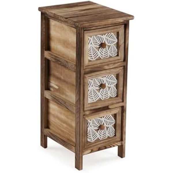 Kommode - VERSA - Blad - Flerfarvet - 66 x 35 x 29 cm - Skuffe(r) Flerfärgad