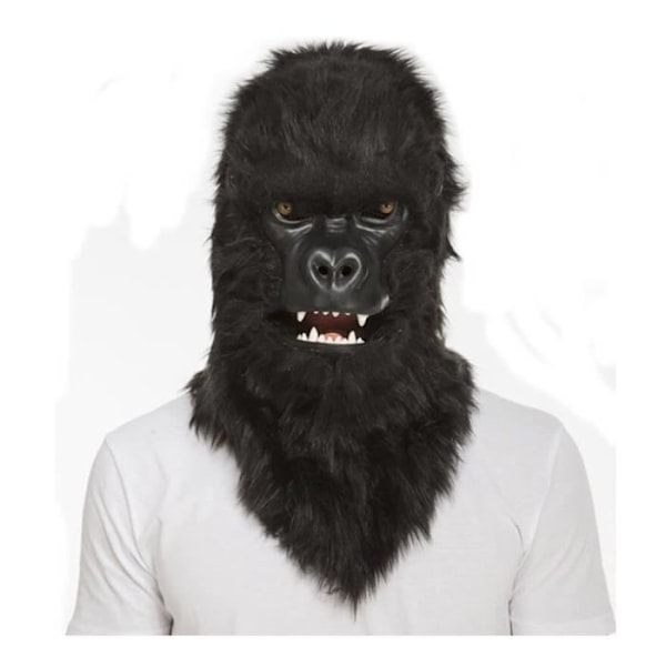 Gorilla Mask Bevægelig Kæbe - Disfrazzes - Sort - Unisex - Udendørs Flerfärgad