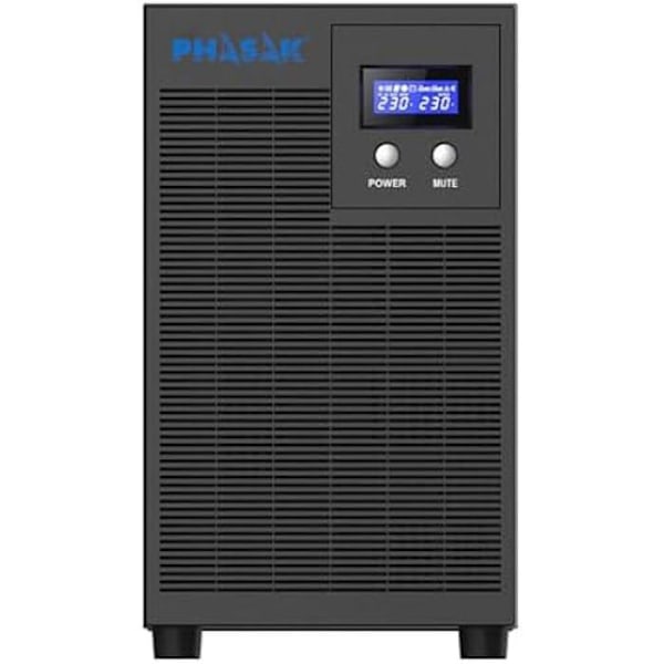 Keskeytymätön virtalähde PHASAK PH 7631 - 3160 VA - LCD - USB - RJ45 Harmaa
