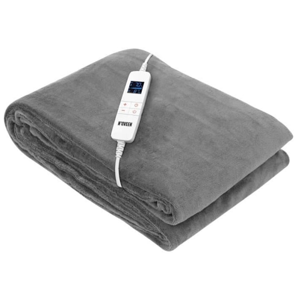Elastisk tæppe - EB650 - Grå - 180 x 130 cm - LCD-controller - Automatisk slukning 3 timer