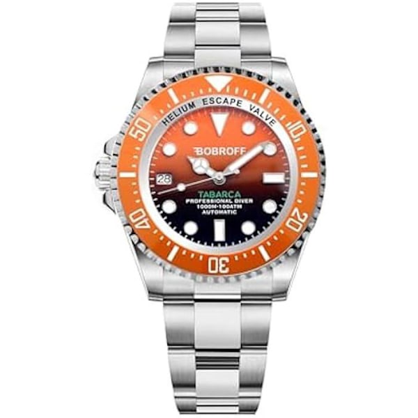 Bobroff S0375345 Fitnessur - Herre - Automatisk - Safirglas - Sølv - Rustfrit stål Silver