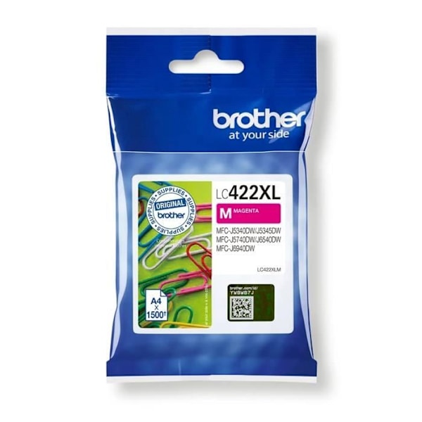 Kasetti LC422XLM -BROTHER -Magenta - 1500p - Business Smart MFC-J5340DW, MFC-J5345DW, MFC-J5740DW, MFC-J6540DW ja MFC-J6940DW