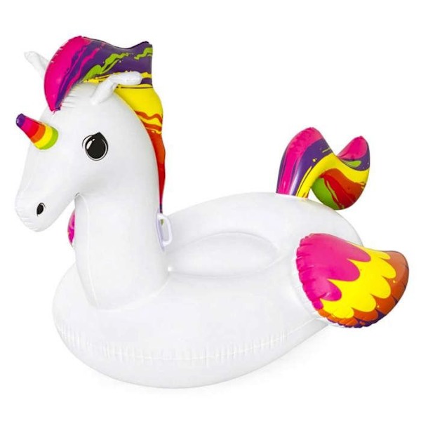 BESTWAY Unicorn XXL ride på float 224 x 164 cm Flerfärgad