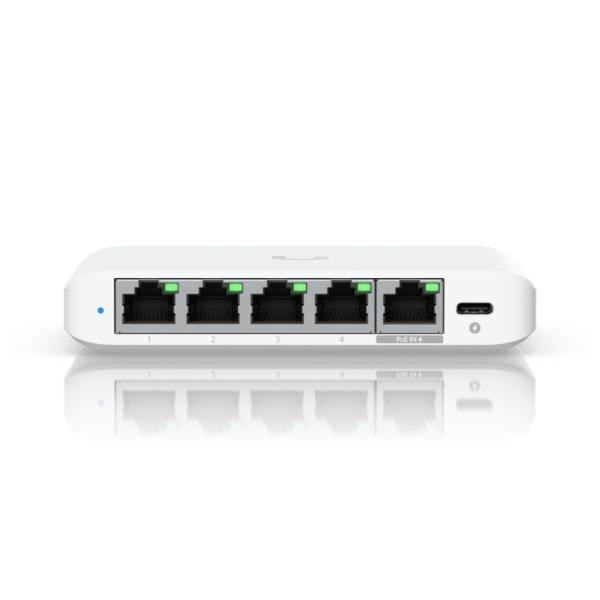 Switch - Ubiquiti - UniFi Flex Mini 2.5G - Hanterad - 5 portar - PoE Vit