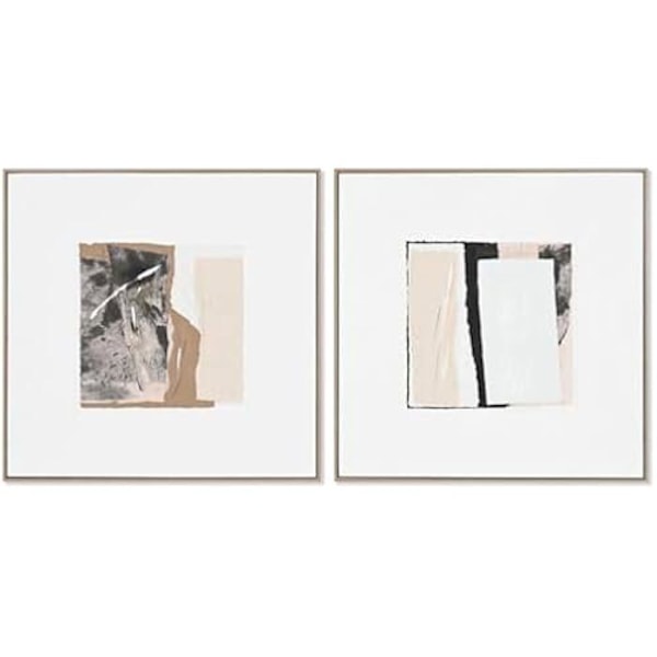 Maleri - HOME ESPRIT - Urban - 2 enheder - Flerfarvet - 80 cm - Moderne mångfärgad