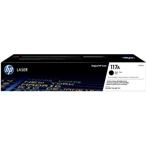 HP 117A W2070A sort tonerpatron til Laser 150 og Laser 178/179 multifunktionsprintere