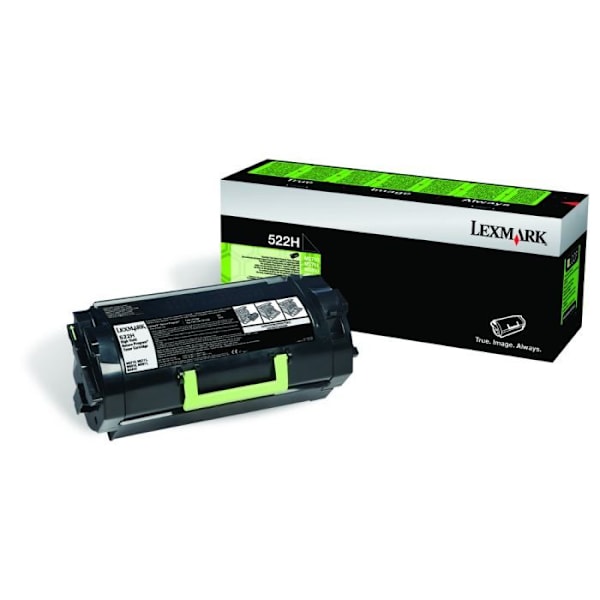 LEXMARK 522H musta suurikapasiteettinen väriainekasetti - 1-25 000 sivun pakkaus