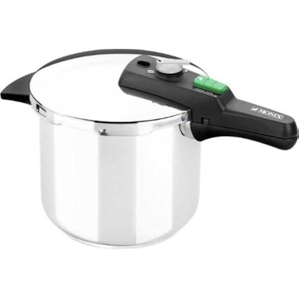 Monix Quick - 7 liter snabb tryckkokare, 18/10 rostfritt stål, kompatibel med alla värmekällor induktion ingår