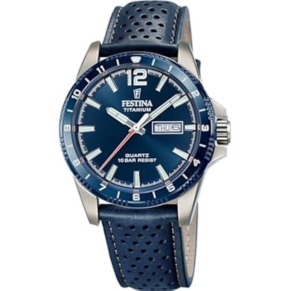 Ur - Festina - F20699/2 - Titan - Vandtæthed 10 bar - Sort læderarmbånd