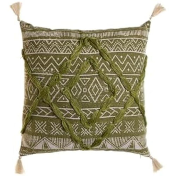Tyyny - HOME ESPRIT - Boho Green - 45 x 45 cm - Monivärinen - Sisäkäyttöön Flerfärgad