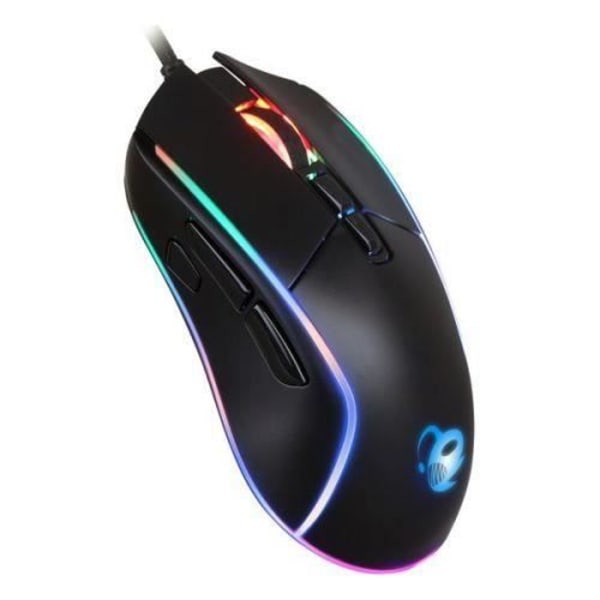 Souris Gaming med LED CoolBox DG-MOU019-RGB RGB 6400 dpi 30 ips Sorte