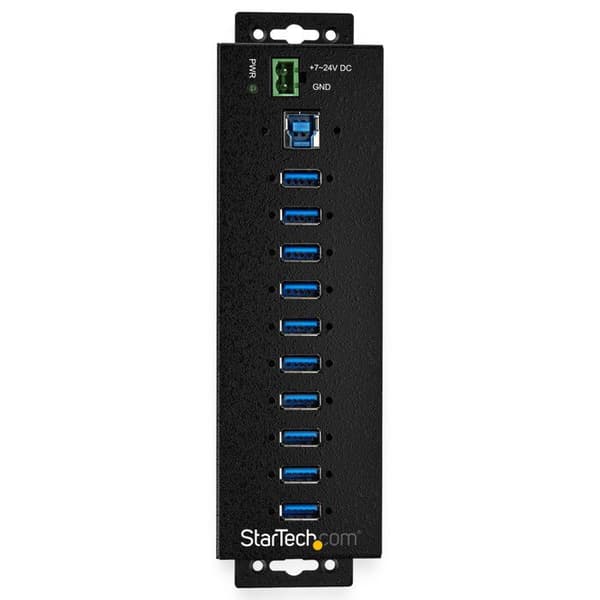 Router - STARTECH - USB 3.0 Hub - Skydd mot DES - 10 portar - 5 Gbps