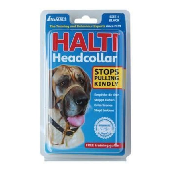 Anti-Traction halsbånd - Halti - T 4 - Sort - Medium - Hund