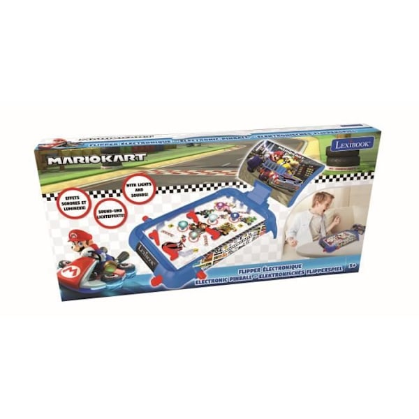 MARIO KART - Elektronisk Flipper - Lys- og Lyd Effekter - LEXIBOOK Blå