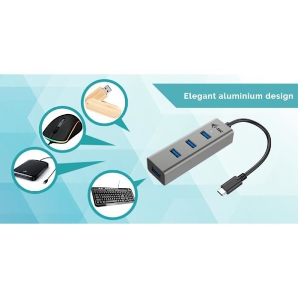 i-tec - USB-C Metal 4-Port USB HUB