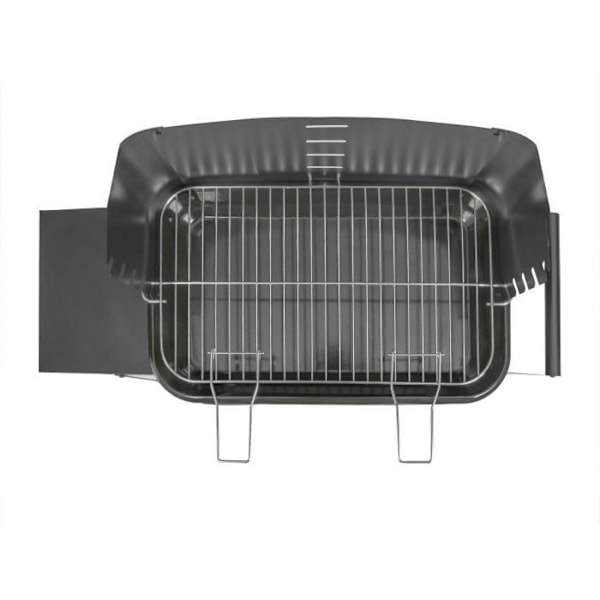 Kulgrill med kul - LIVOO - DOC328 - Rustfrit stål - Stegeflade 48,5 x 28,8 cm - Justerbar højde 70-84 cm Svart