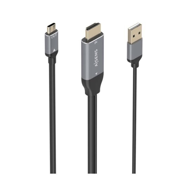 CABLE KONVERTER AISENS HDMI V2.0 TIL USB-C 4K@60HZ 1.8M SORT