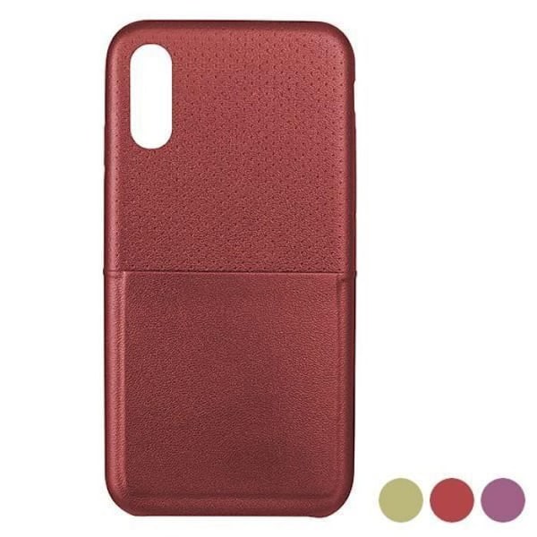 Telefonbeskyttelse - Dots - Iphone X/Xs - Blød - TPU - Syntetisk Læder Rosa