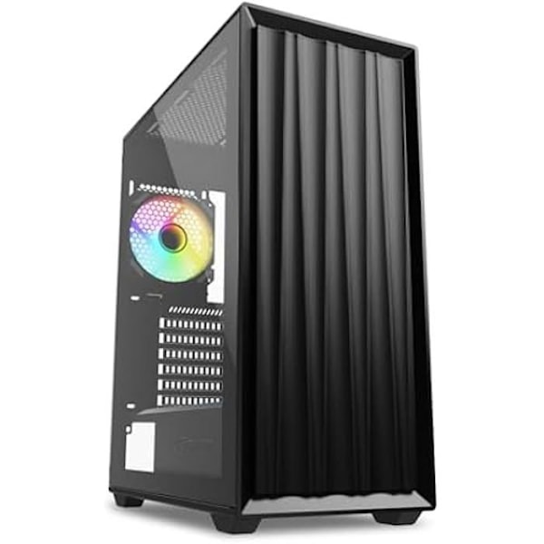 PC Gegehus - SHARKOON - VK3 RGB - ATX - 3 Ventilatorer 120 mm - Vandkøling - Tempereret glaspanel Sort