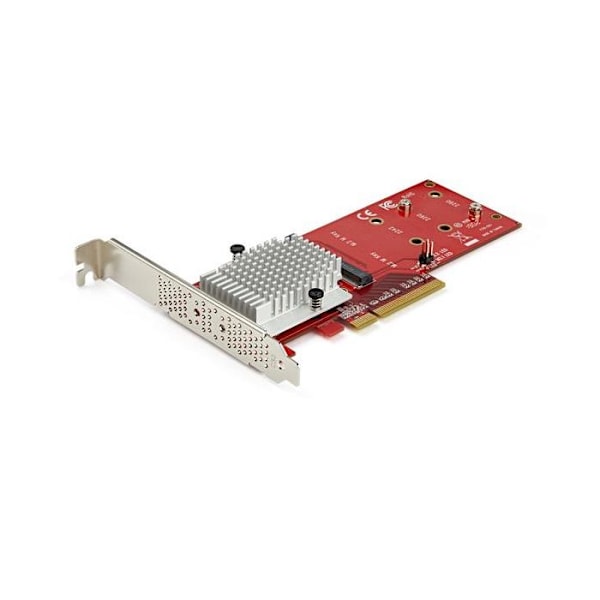 M.2 SSD-adapteri - STARTECH - X8 DUAL - PCIe NVMe/AHCI - 1 To - PCI Express 3.0 - Musta