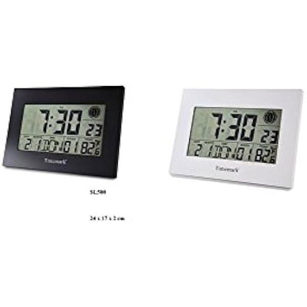 Digital väggklocka - KOOLTECH - TIMEMARK SL-500 - Svart - Batterier ingår - Väggdekoration